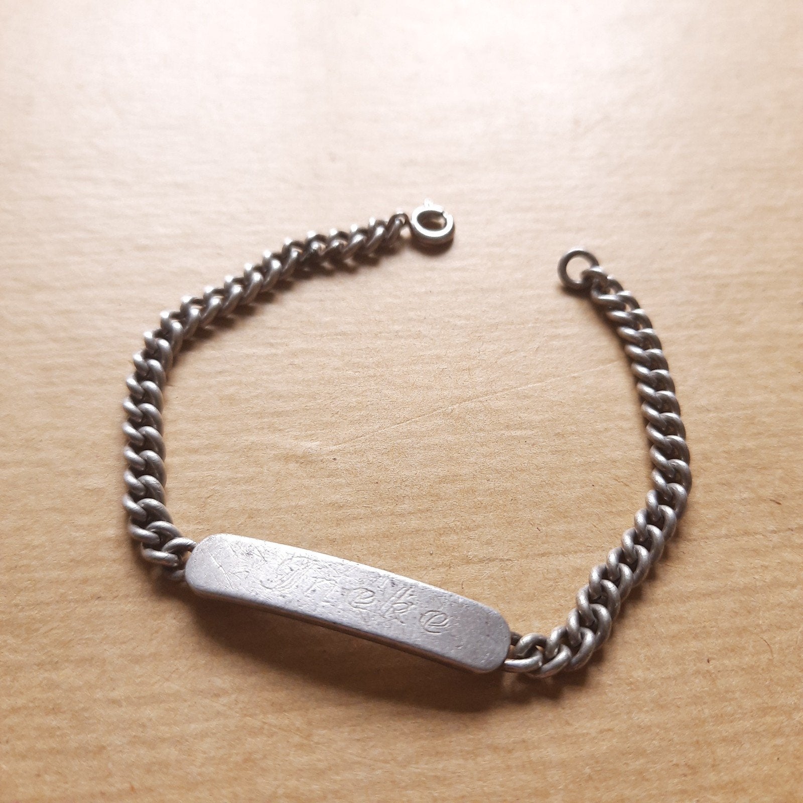 Alpacca Armband met naam Ineke, Verzenden, Zilver