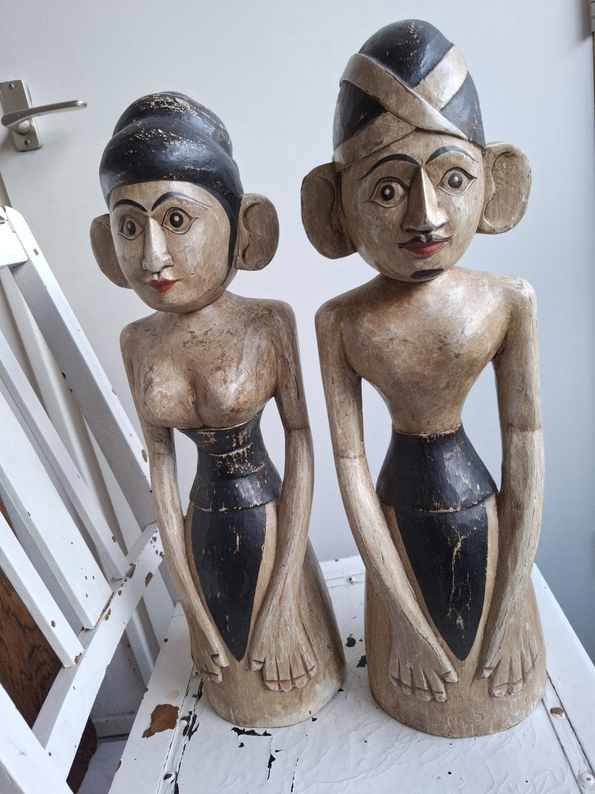 Zeer mooie Loro Blonyo beelden. Prachtige vintage Patina., Antiek en Kunst, Kunst | Beelden en Houtsnijwerken, Ophalen