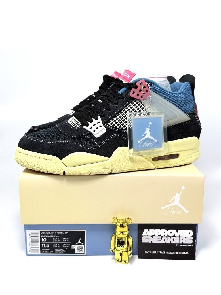 Nike Air Jordan 4 Retro Union Off Noir US10 44, Kleding | Heren, -, Zwart, -, Ophalen of Verzenden