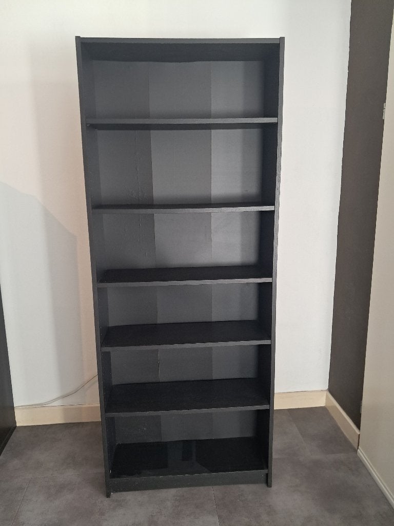 Boekenkast (zwart) IKEA BILLY, Ophalen, Met plank(en), Gebruikt, 50 tot 100 cm