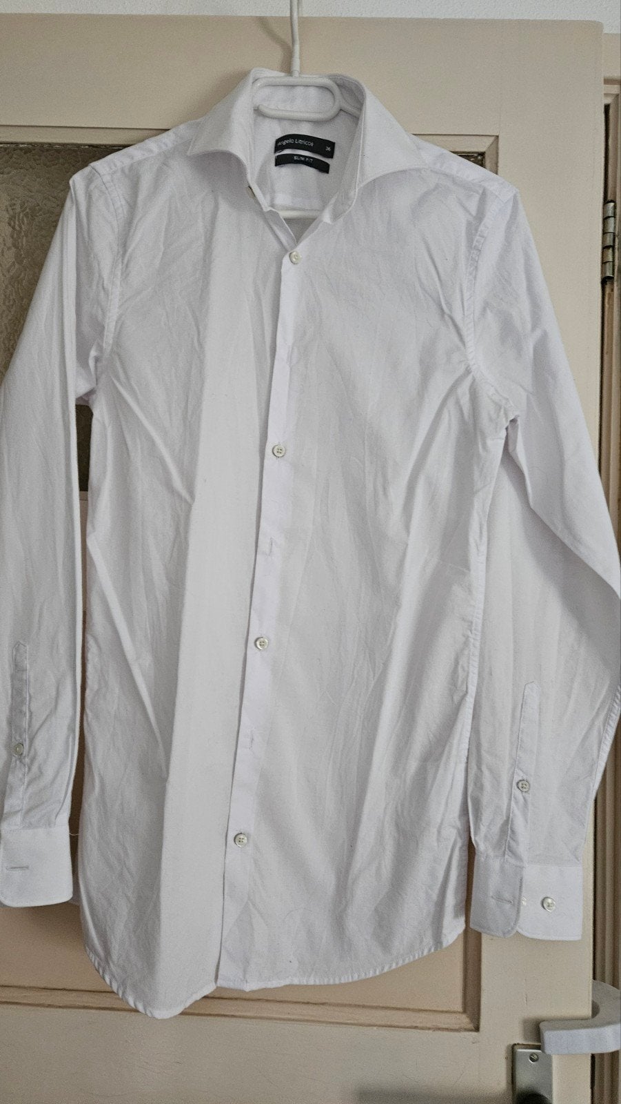 Angelo Litrico Slim Fit Wit Blouse Maat 36 ZGAN, Ophalen of Verzenden, Zo goed als nieuw, Wit