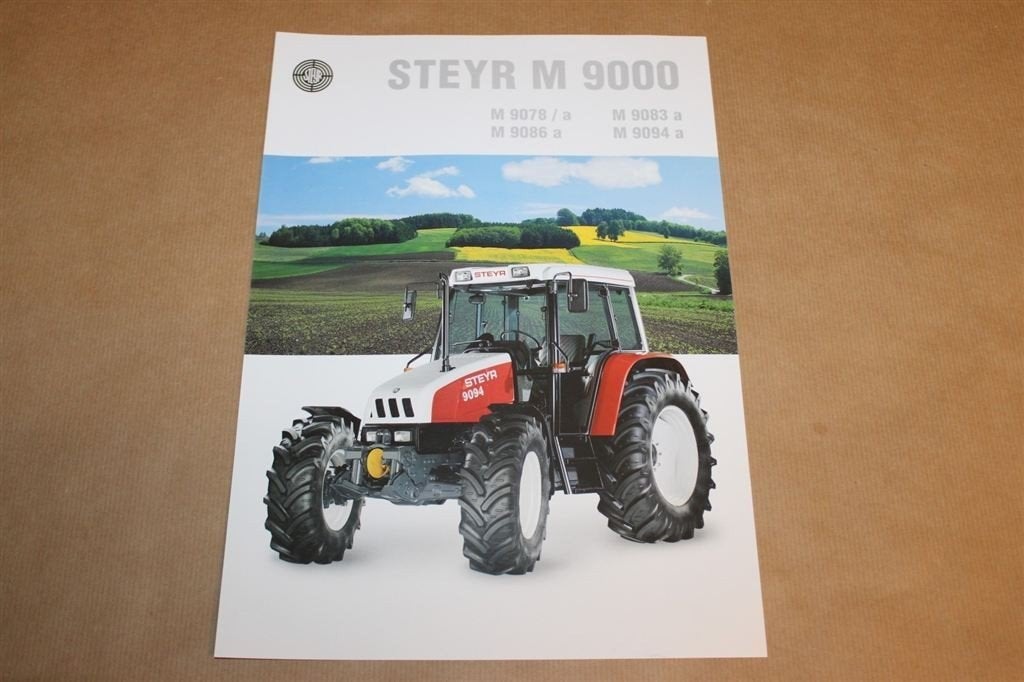 Traktor folder - Steyr M 9000 - 1996, Boeken, Ophalen of Verzenden, Zo goed als nieuw, Tractor en Landbouw