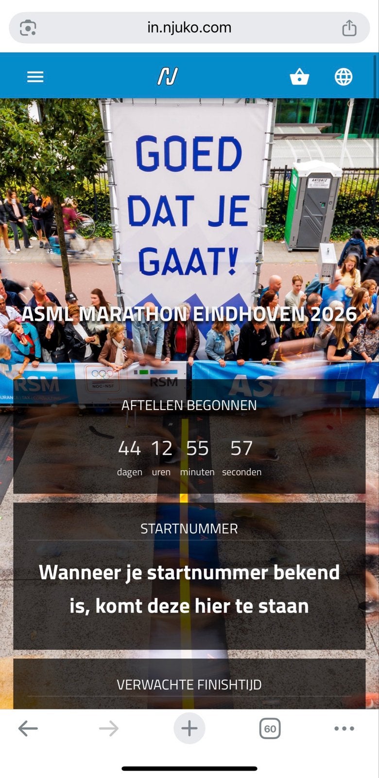 Startbewijs Halve Marathon Eindhoven – 11 oktober 2026, Tickets en Kaartjes, Sport | Overige, Eén persoon, Oktober
