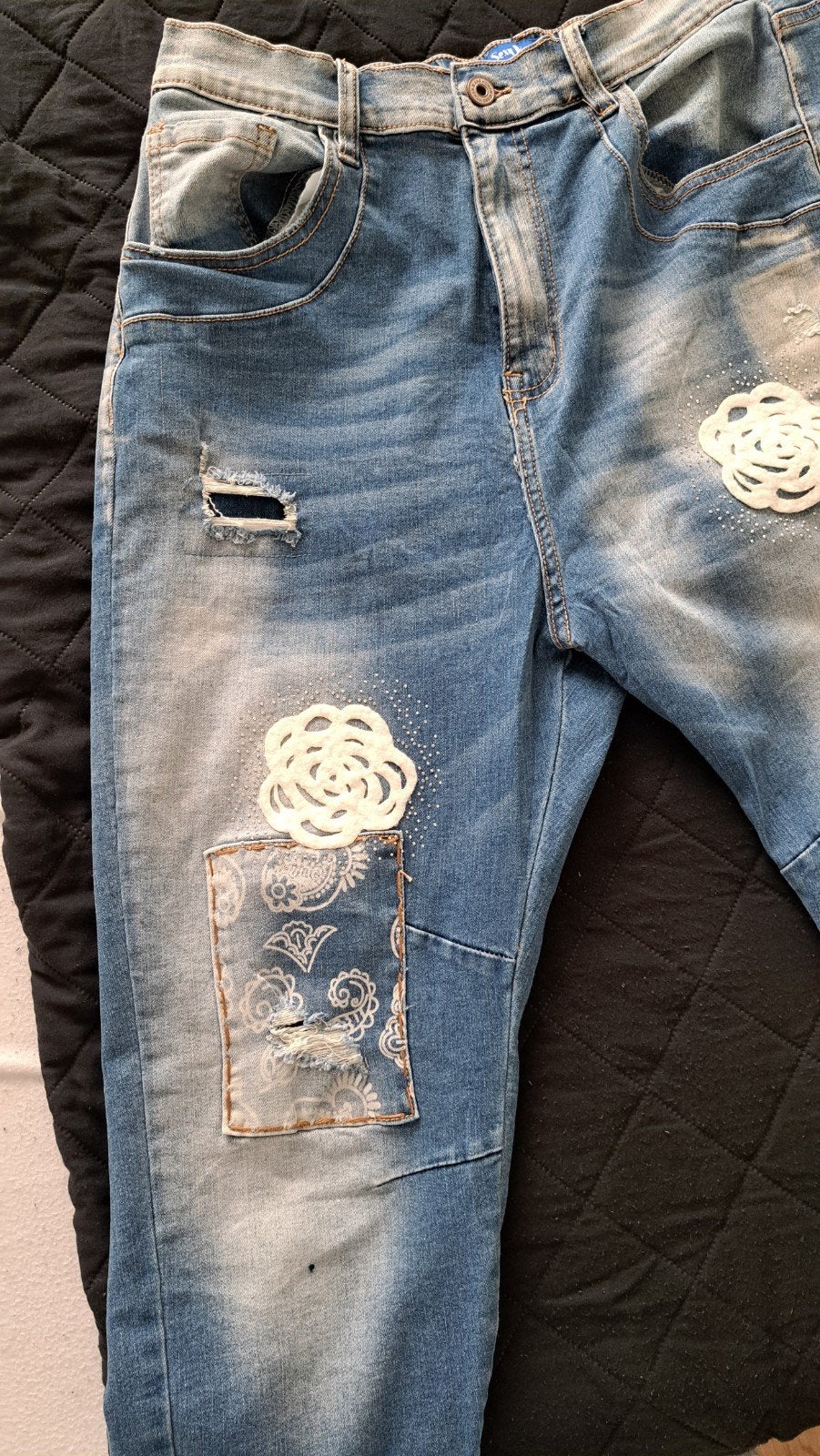 Sexy Woman Jeans - Blauw, nieuw, maat l kortere pijp, Blauw, Nieuw, Ophalen of Verzenden, W30 - W32 (confectie 38/40)