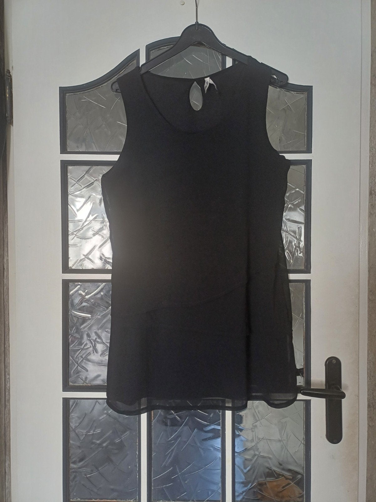 Zwarte lange top, maat XL, Zwart, Maat 46/48 (XL) of groter, Ophalen of Verzenden, Zo goed als nieuw