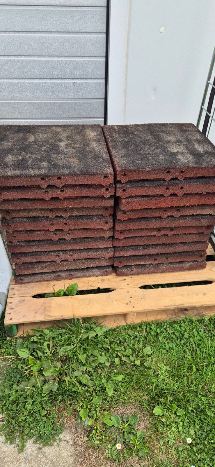 rubbere tegels 50x50x6cm 20 stuks, Steen of Klei, Zwart, Ophalen of Verzenden, Minder dan 5 m²
