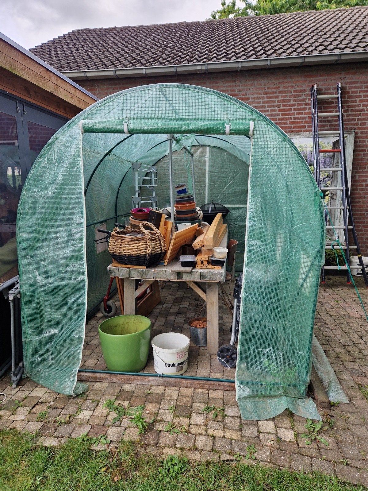Handig broeikasje voor uw tuin - Ideaal voor kweek!, Ophalen, Folie, Gebruikt, Staal