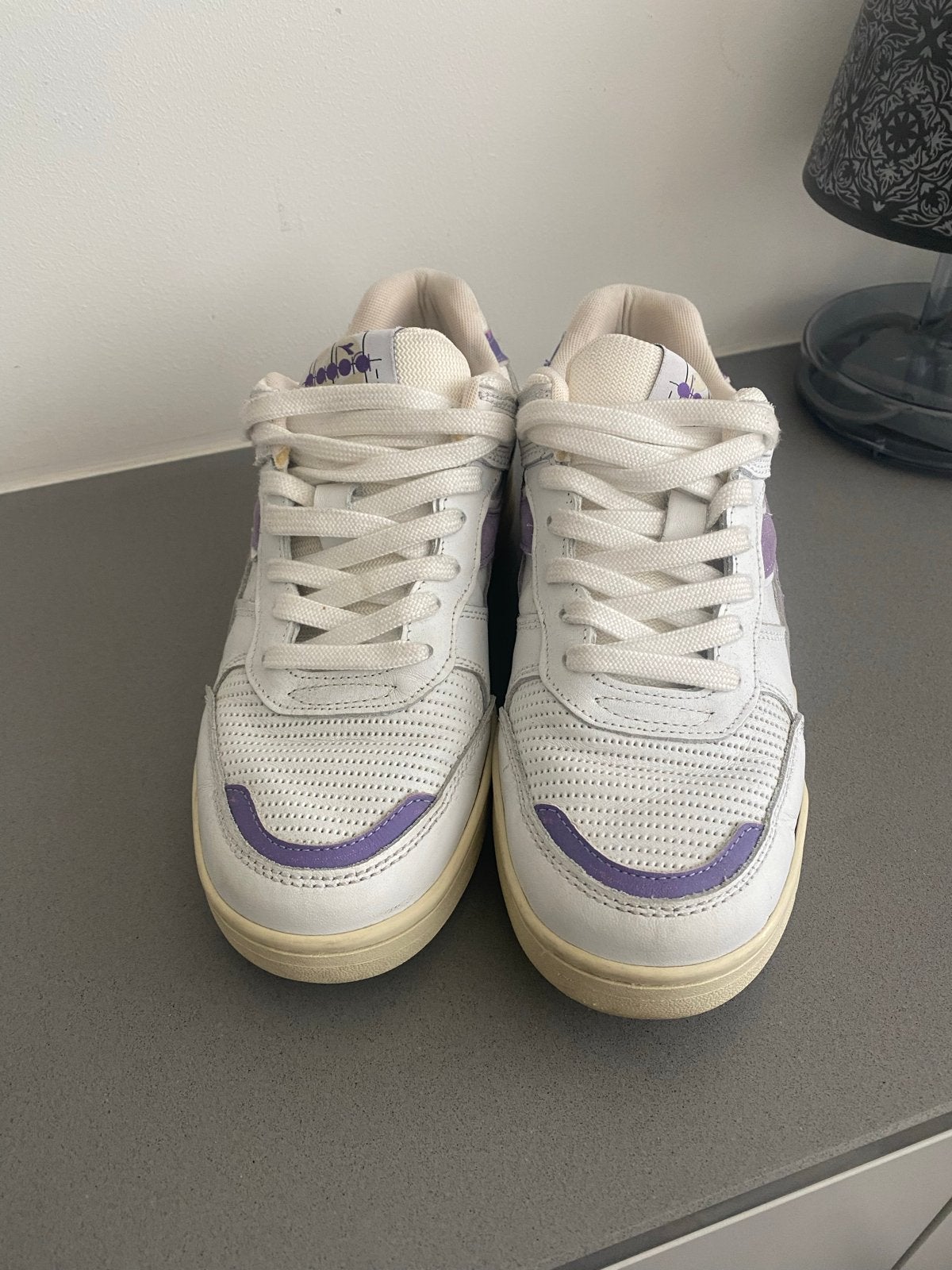 Diadora Heritage Sneakers - Wit/Paars, Wit, Ophalen of Verzenden, Sneakers of Gympen, Zo goed als nieuw