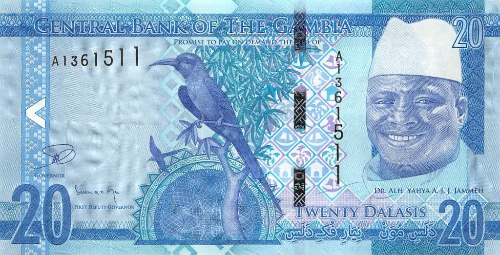Gambia 20 Dalasis 2015 Unc pn 33a, Ophalen of Verzenden, Overige landen, Los biljet