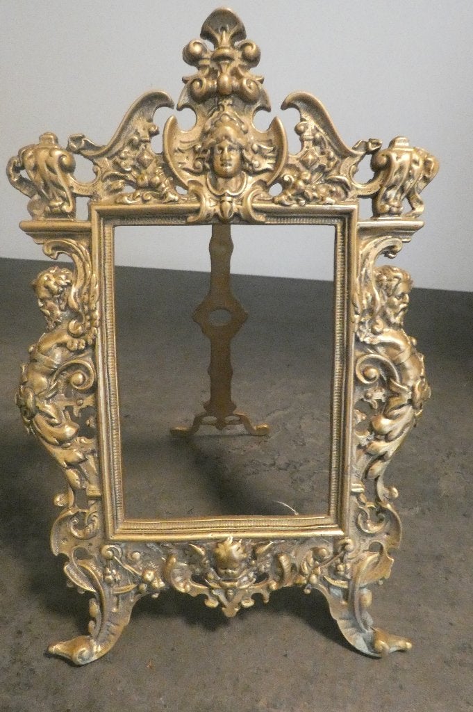 antieke, koperen of messing fotolijst [2067], Ophalen of Verzenden