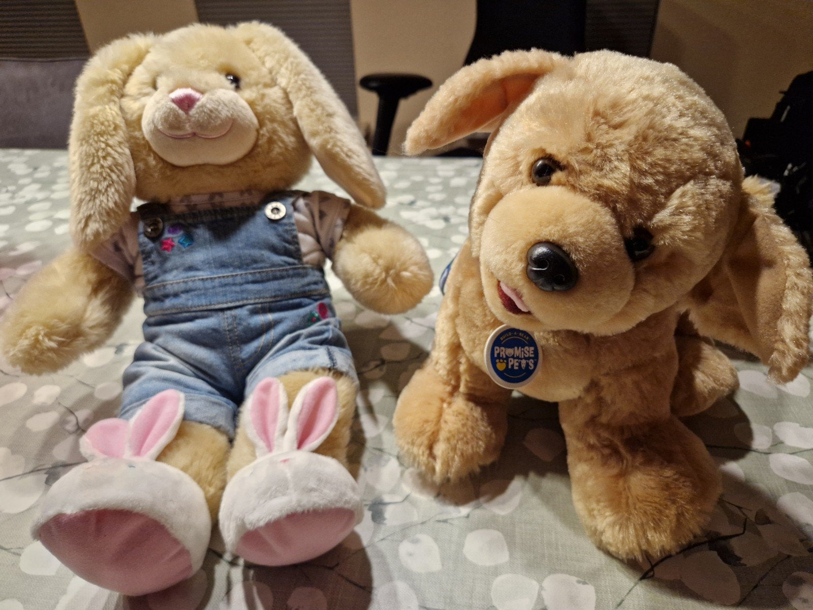 Build-A-Bear hond en konijn met accessoires, Zo goed als nieuw, Middelgroot (20 tot 80 cm), Met kleding of accessoire, Build a Bear