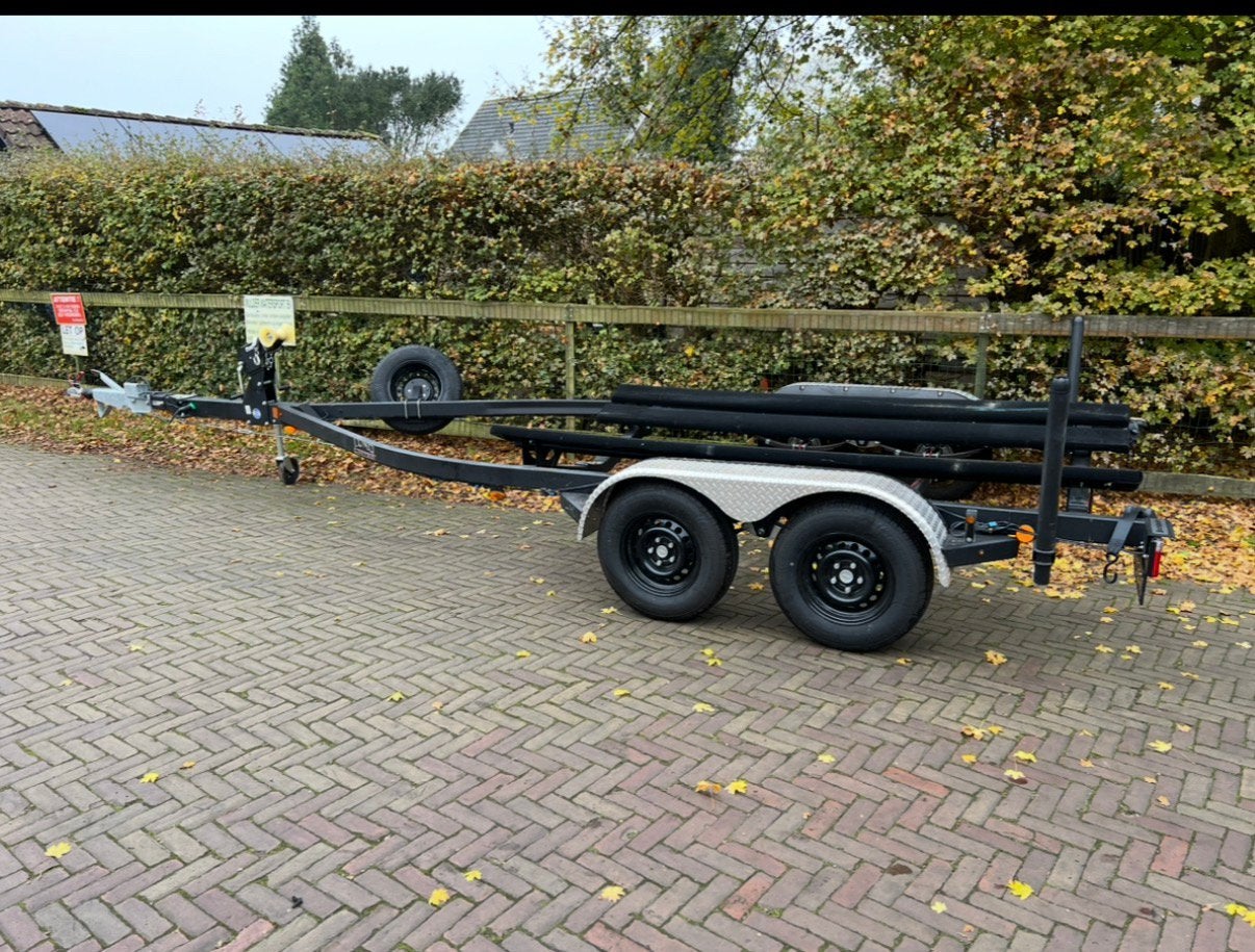 Unieke amerikaanse trailer met NL kenteken!, Ophalen of Verzenden, Gebruikt, Minder dan 6 meter