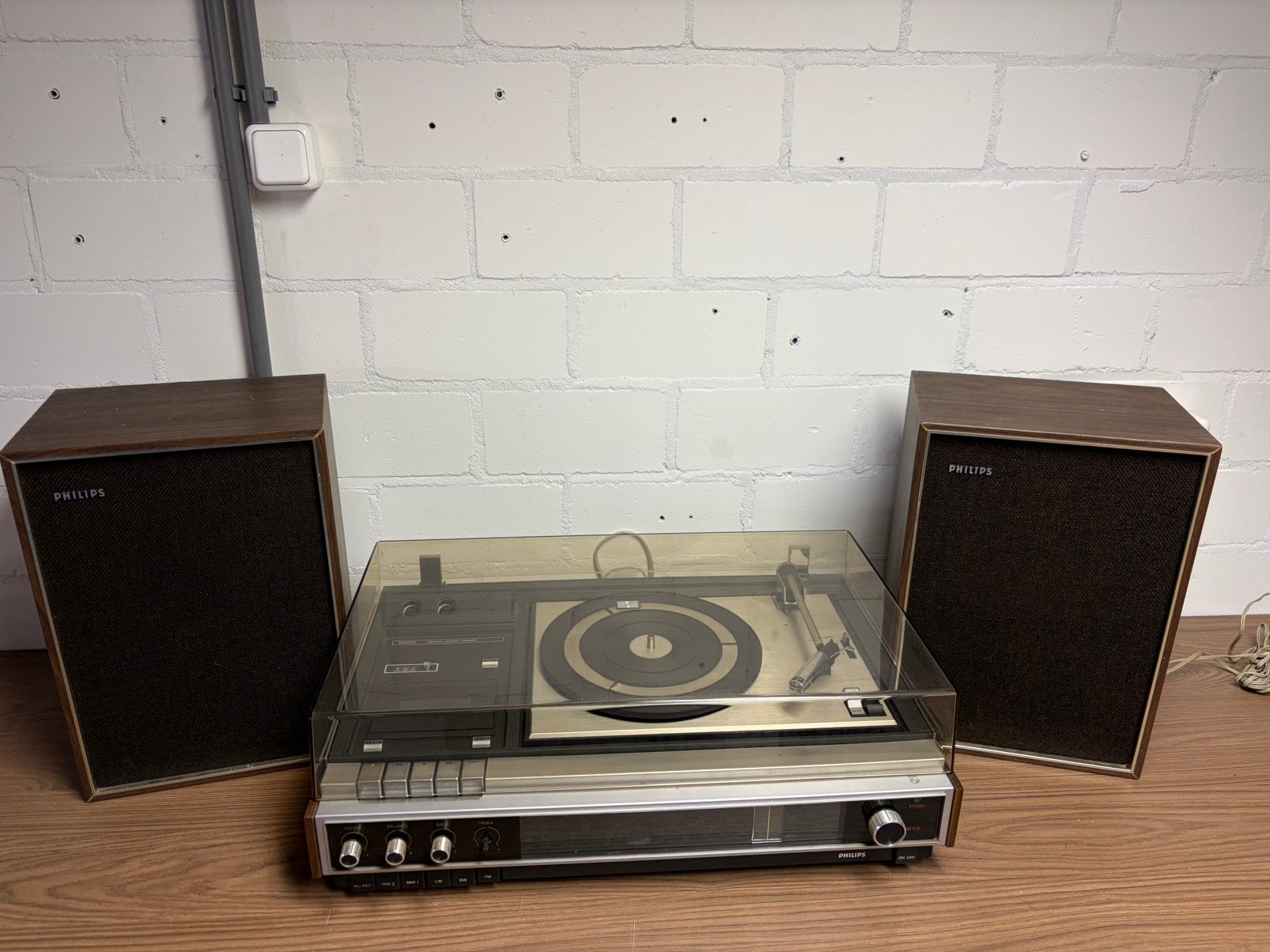 Philips platenspeler 22RH813 met boxen, Audio, Tv en Foto, Ophalen, Gebruikt, Platenspeler, Philips