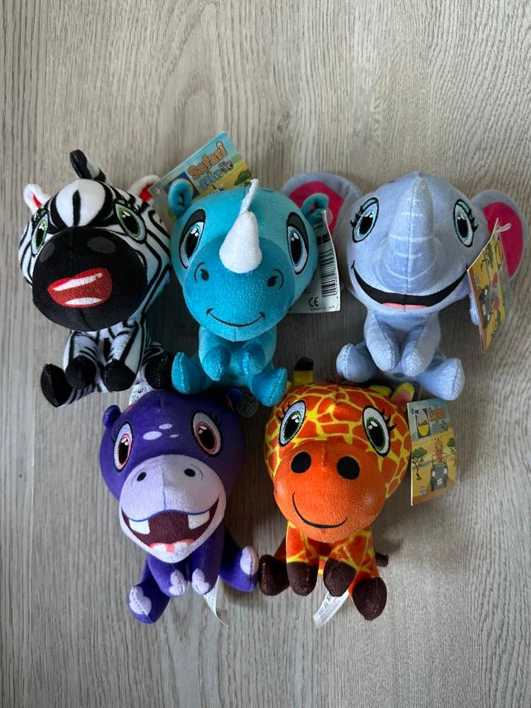 Lidl mini’s safari knuffels, Ophalen of Verzenden, Zo goed als nieuw, Overige typen