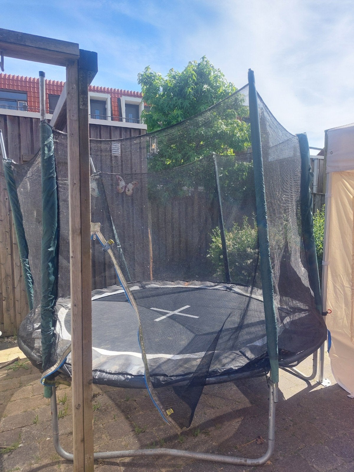 Trampoline met veiligheidsnet - Gebruikt, Ophalen, Gebruikt