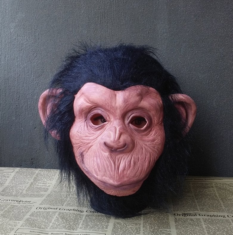 Chimpansee Masker Latex Aap Dier Dieren Halloween Carnaval, Verzenden, Nieuw, Feestartikel, Overige