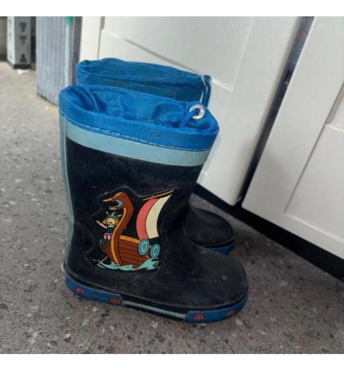 Leuke regenlaarzen met Viking print, Ophalen of Verzenden, Gebruikt, Jongen of Meisje