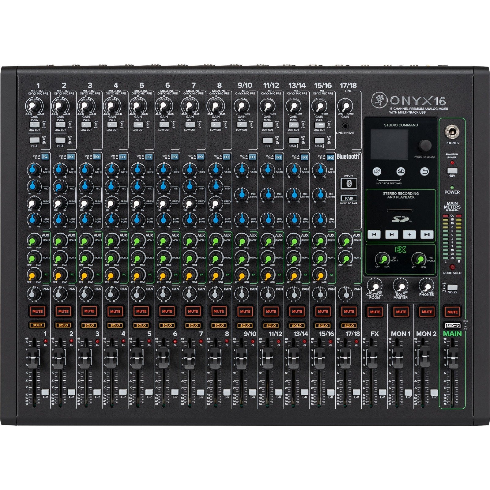 Mackie Onyx 16, Ophalen of Verzenden, Zo goed als nieuw, 10 tot 20 kanalen