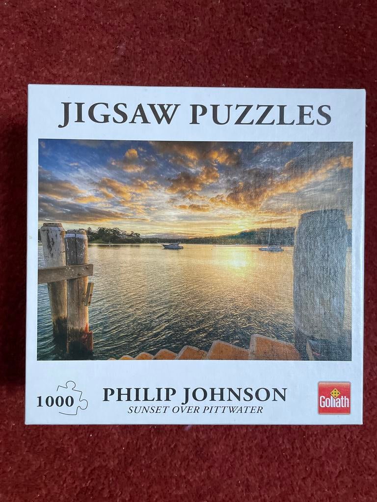 Jigsaw Puzzel 1000 stukjes - Zonsondergang over Pittwater, Ophalen of Verzenden, 500 t/m 1500 stukjes, Zo goed als nieuw, Legpuzzel
