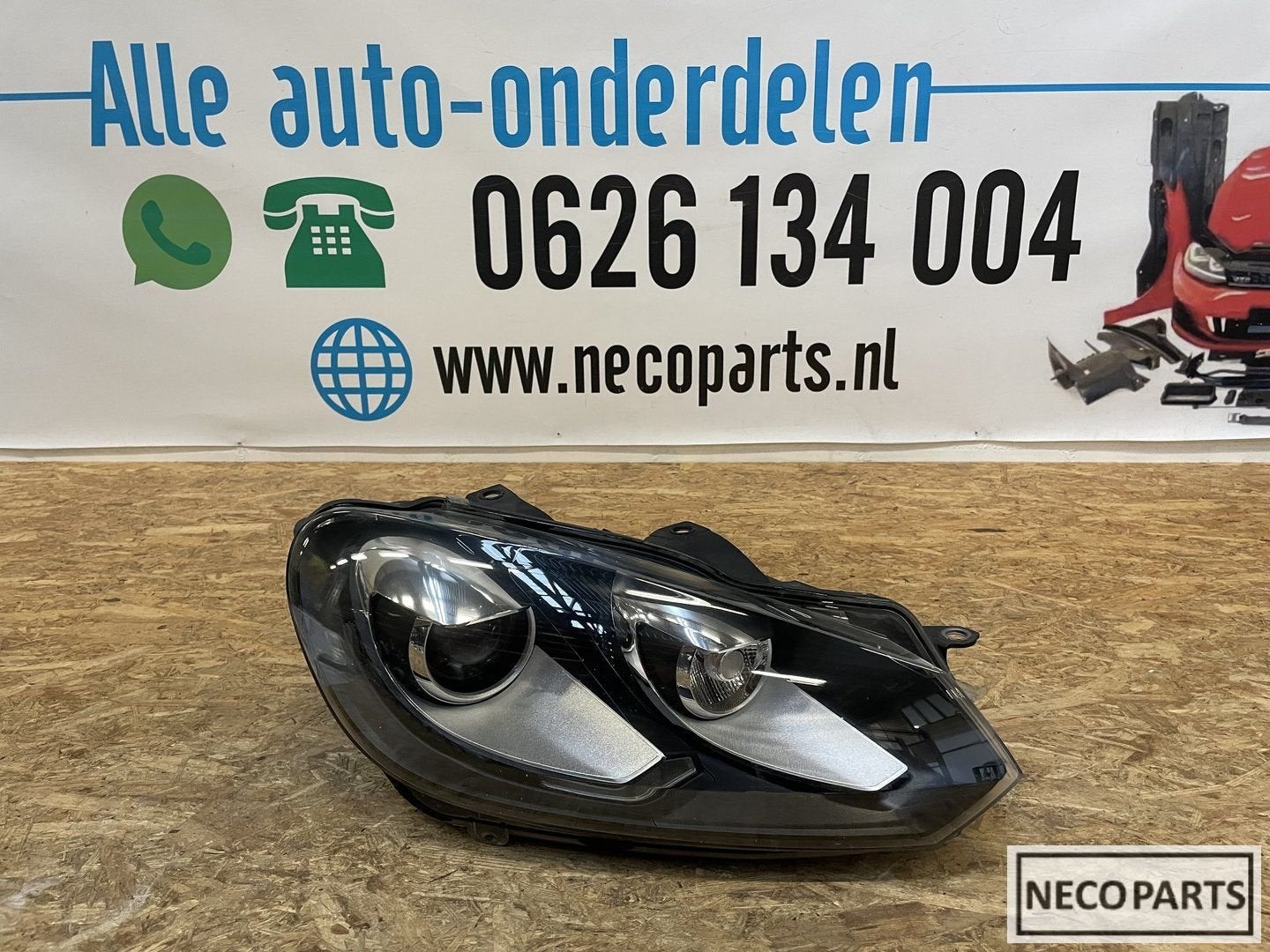 VW GOLF 6 XENON KOPLAMP RECHTS COMPLEET 5K1941752C ORIGINEEL, Gebruikt, -, Volkswagen, -