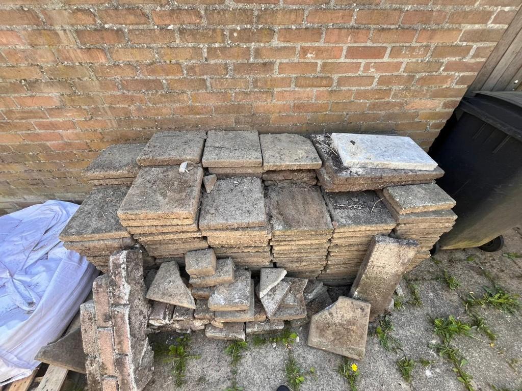 Tuintegels 30x30cm, Ophalen, Gebruikt, Beton, Terrastegels
