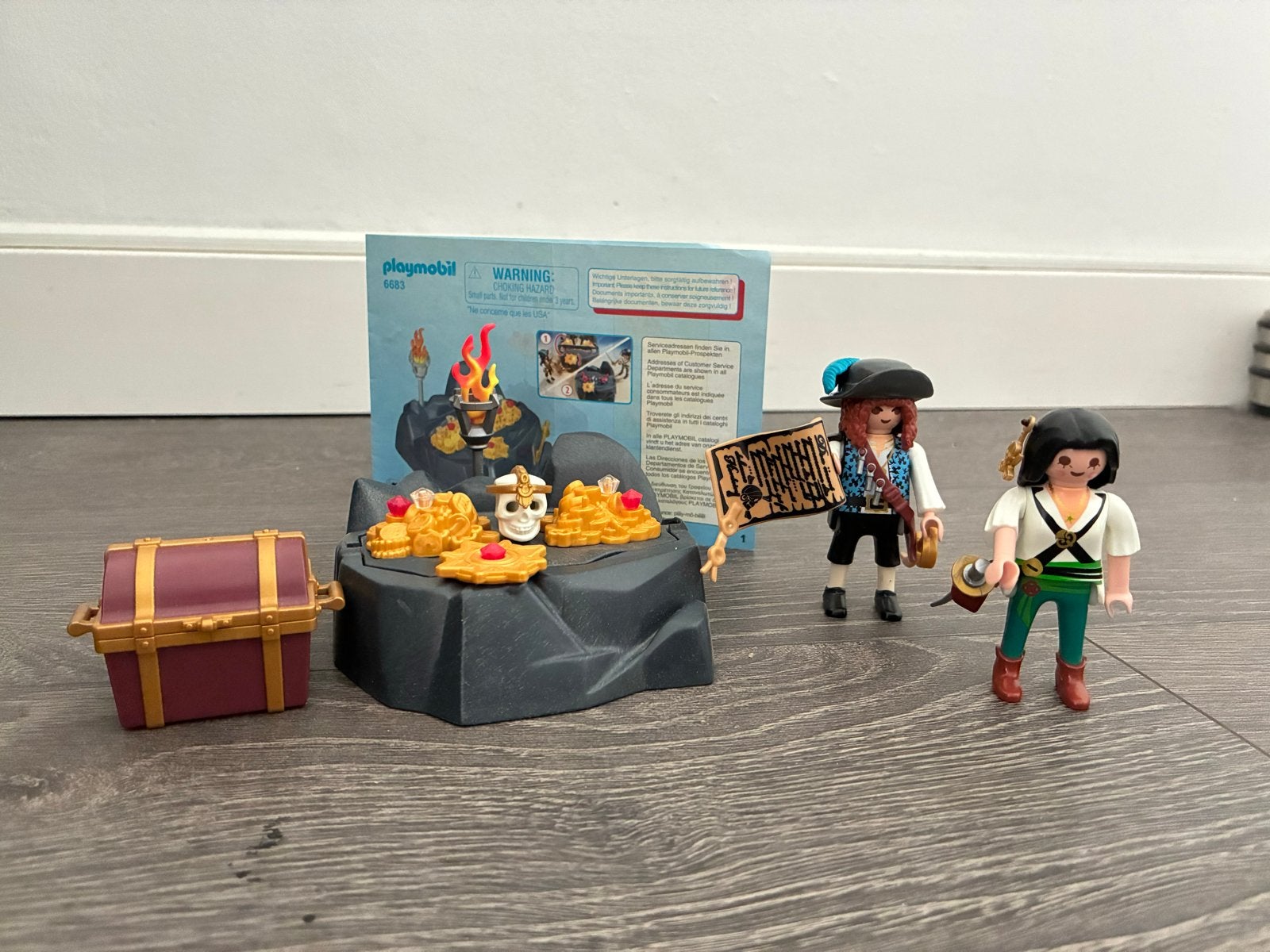 Playmobil Piraten Schatzoekers Set 6683, Kinderen en Baby's, Speelgoed | Playmobil, Zo goed als nieuw, Complete set, Figuren, Pirates