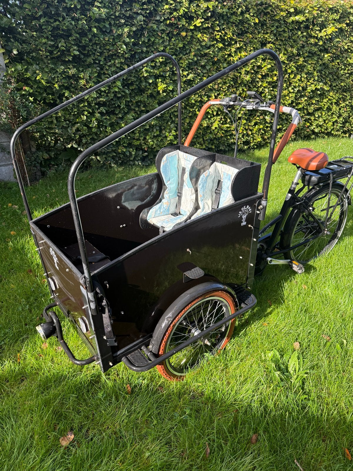 Troy Bakfiets E-Bike Special met 2 zitjes, Gebruikt, Elektrisch, 2 kinderen, Trommelrem