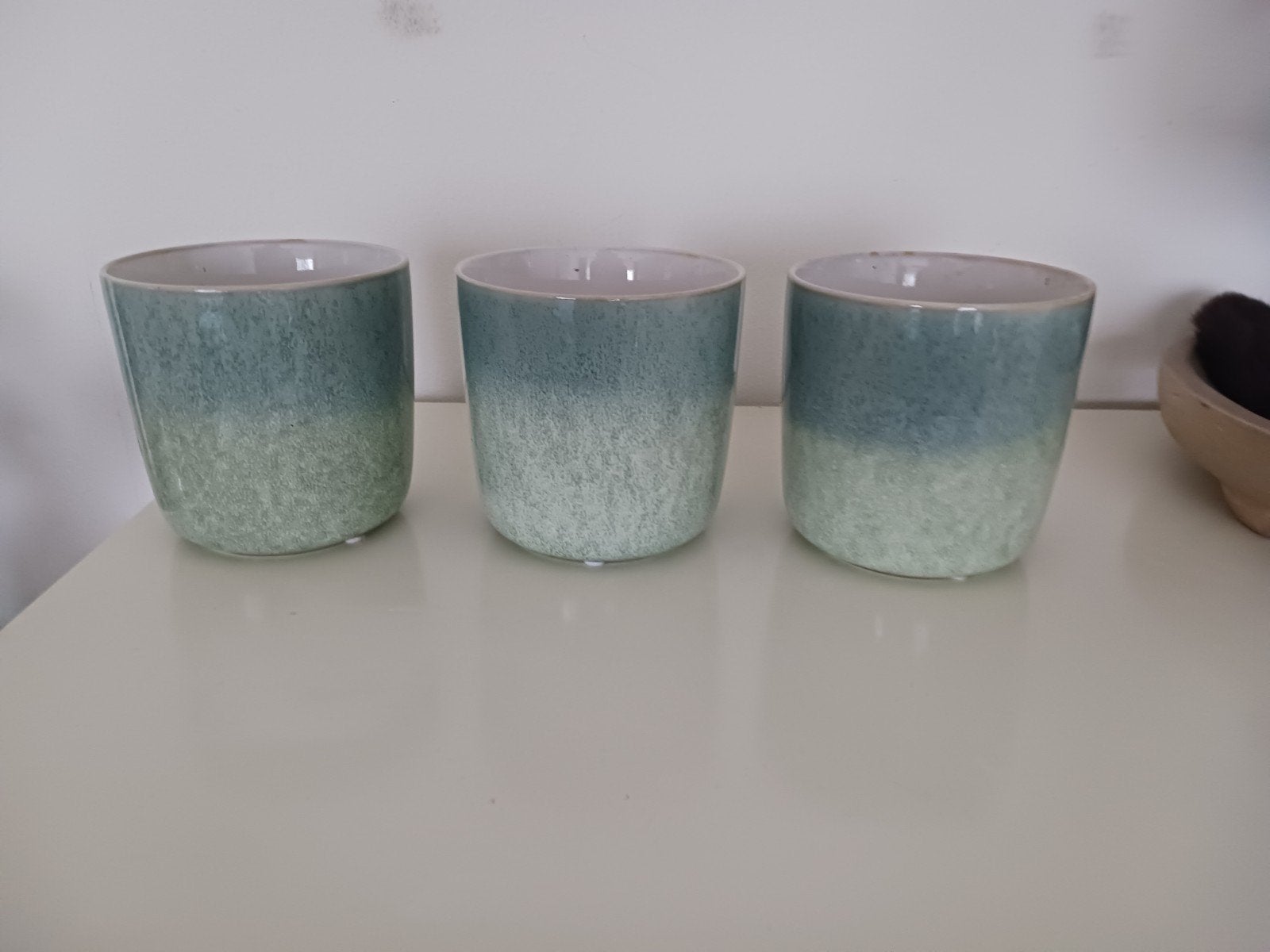 3 bloempotten van de Hema, Ophalen, Rond, Binnen, Zo goed als nieuw