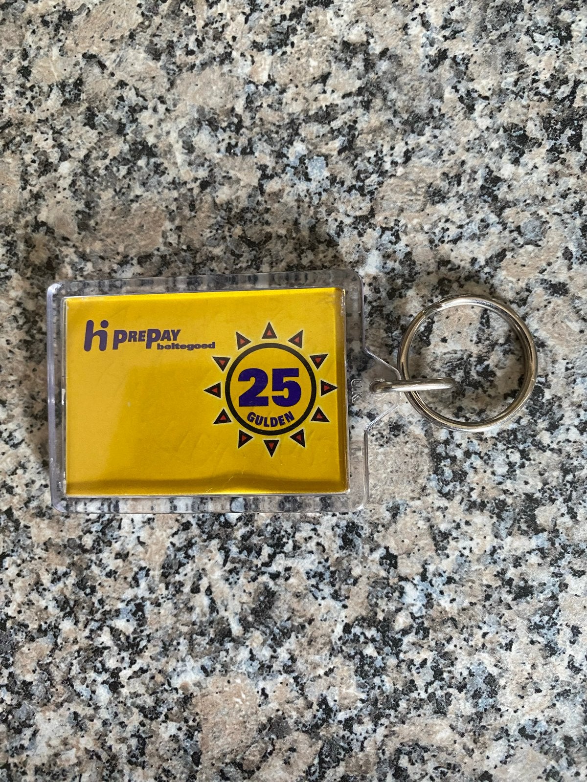 Vintage Hi Prepay Beltegoed Sleutelhanger 25 Gulden, Ophalen of Verzenden, Zo goed als nieuw