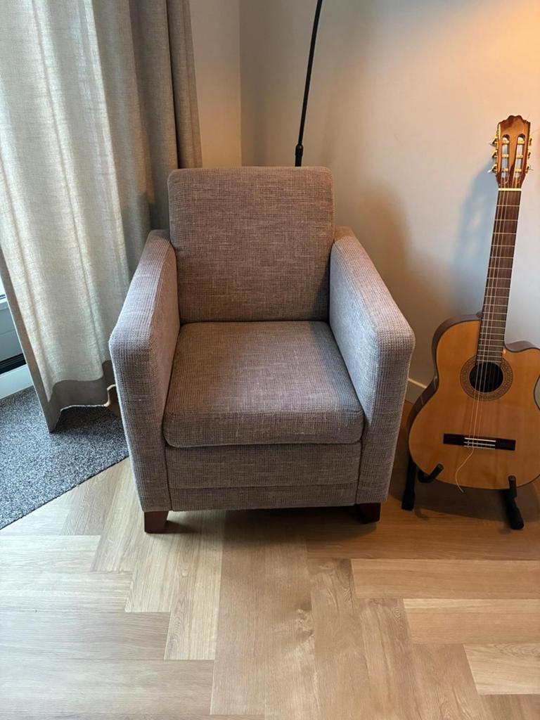 Fauteuil / Stoel, Ophalen, Gebruikt, 75 tot 100 cm, Stof