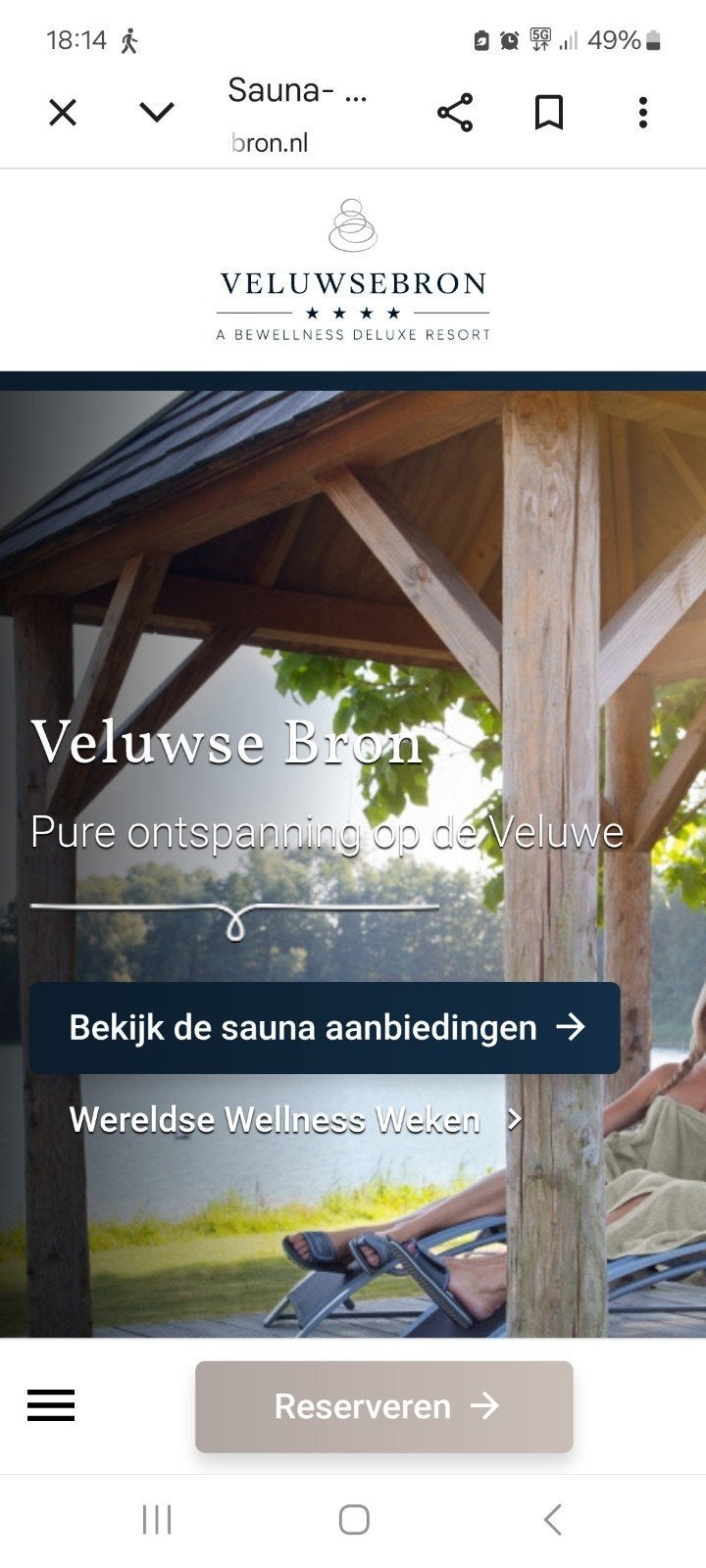 2x saunaentree bij Thermen de Veluwse Bron te Emst tw €104,=, Twee personen, Cadeaubon, Spa of Sauna