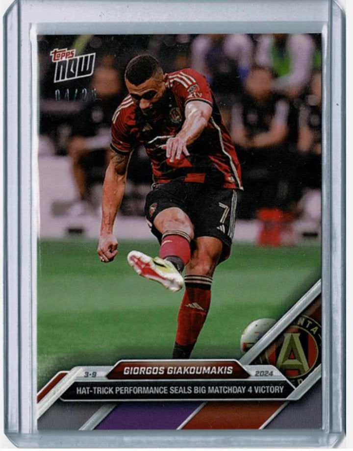 2024 Topps Now MLS Giorgos Giakoumakis Hat Trick /25, Ophalen of Verzenden, Nieuw, Buitenlandse clubs, Spelerskaart
