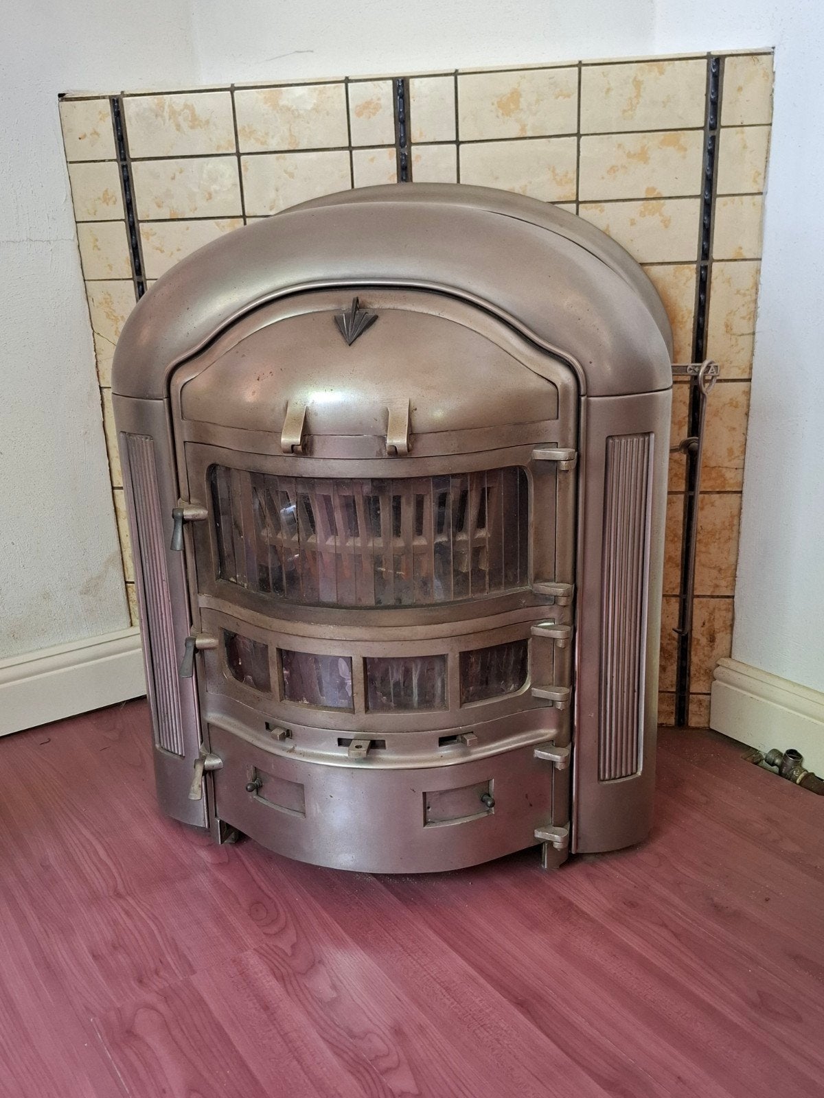Vintage kolenkachel, Huis en Inrichting, Kachels, Ophalen, Zo goed als nieuw, Hout