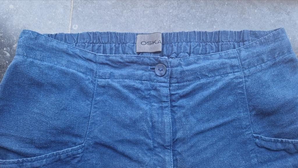 Blauwe culotte broek van Oska mt 3, Ophalen of Verzenden, Zo goed als nieuw, Blauw