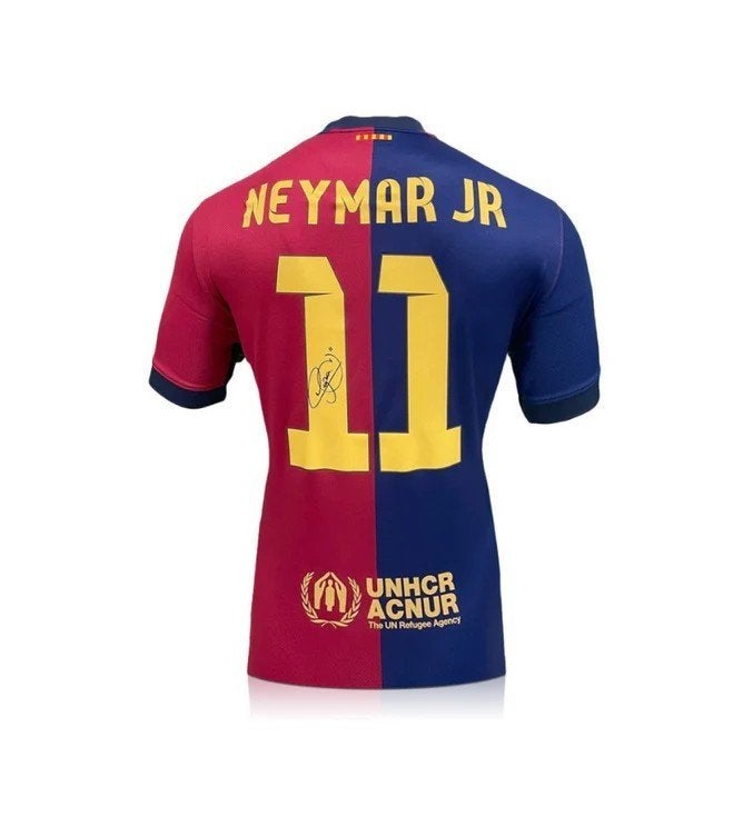 Neymar JR FC Barcelona 24/25 gesigneerd thuis shirt, Buitenlandse clubs, Soccersignings.nl, Shirt, Nieuw