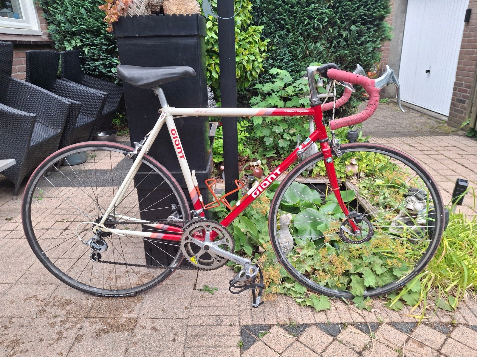 retro Giant racefiets met framemaat 56, Fietsen en Brommers, Fietsen | Racefietsen, Ophalen, Gebruikt, Giant, 53 tot 57 cm