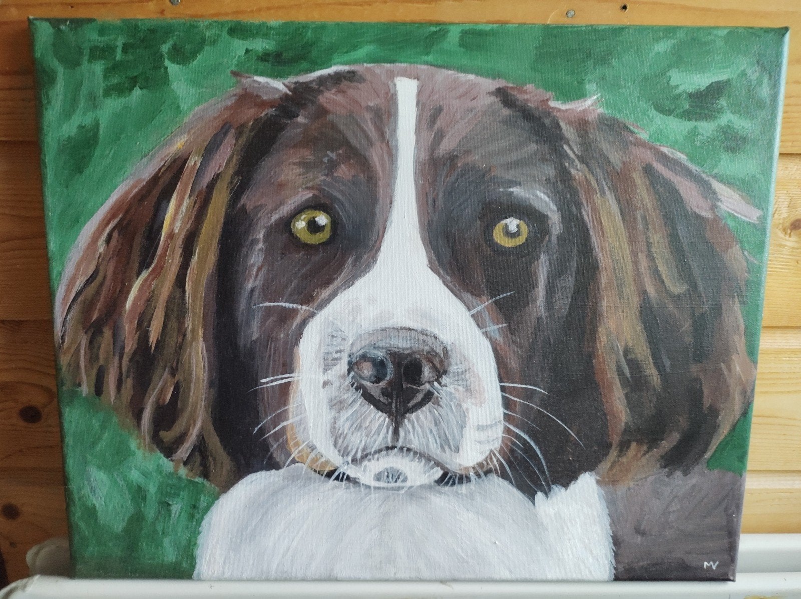 Schilderij van een hond - Handgeschilderd portret, Ophalen of Verzenden