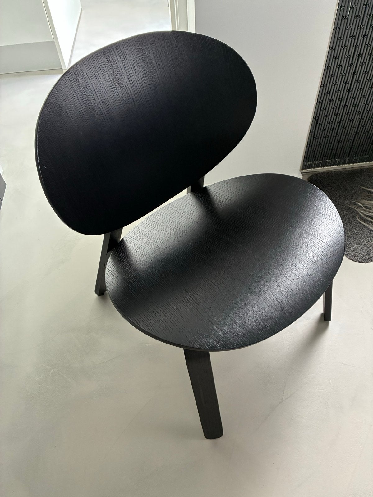 IKEA FRÖSET Fauteuil, zwart gelazuurd eikenfineer, Ophalen, Zwart, Zo goed als nieuw, Eén