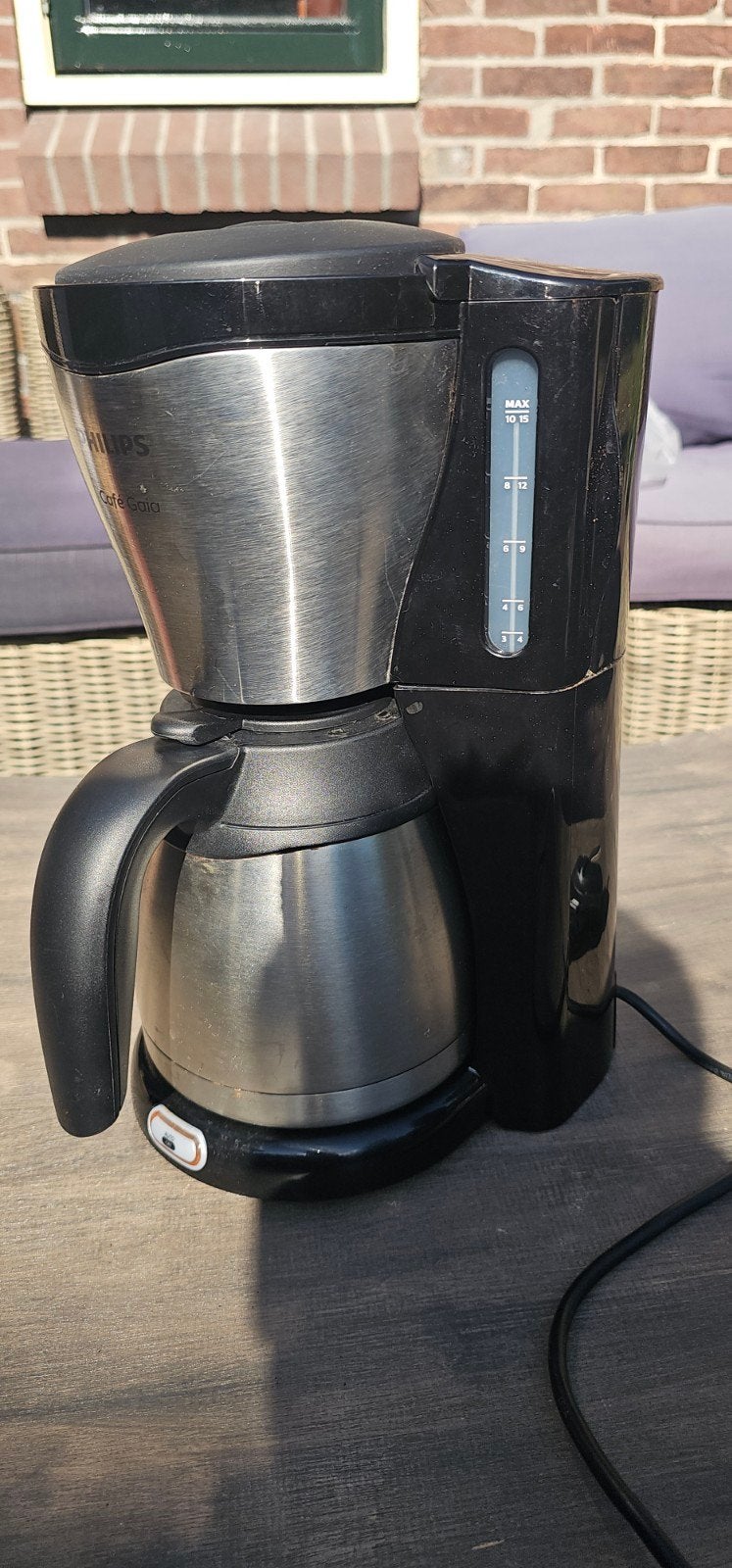 Philips Café Gaia Koffiezetapparaat met Thermoskan, Witgoed en Apparatuur, Koffiezetapparaten, Gebruikt, 10 kopjes of meer, Koffiemachine
