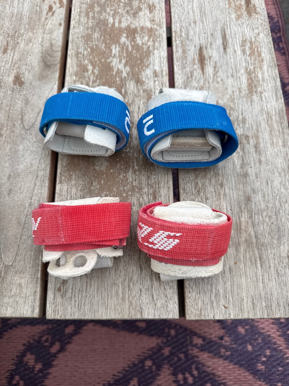 Turnleertjes blauw Decathlon maat 2, Ophalen of Verzenden, Gebruikt, Blauw, Materiaal