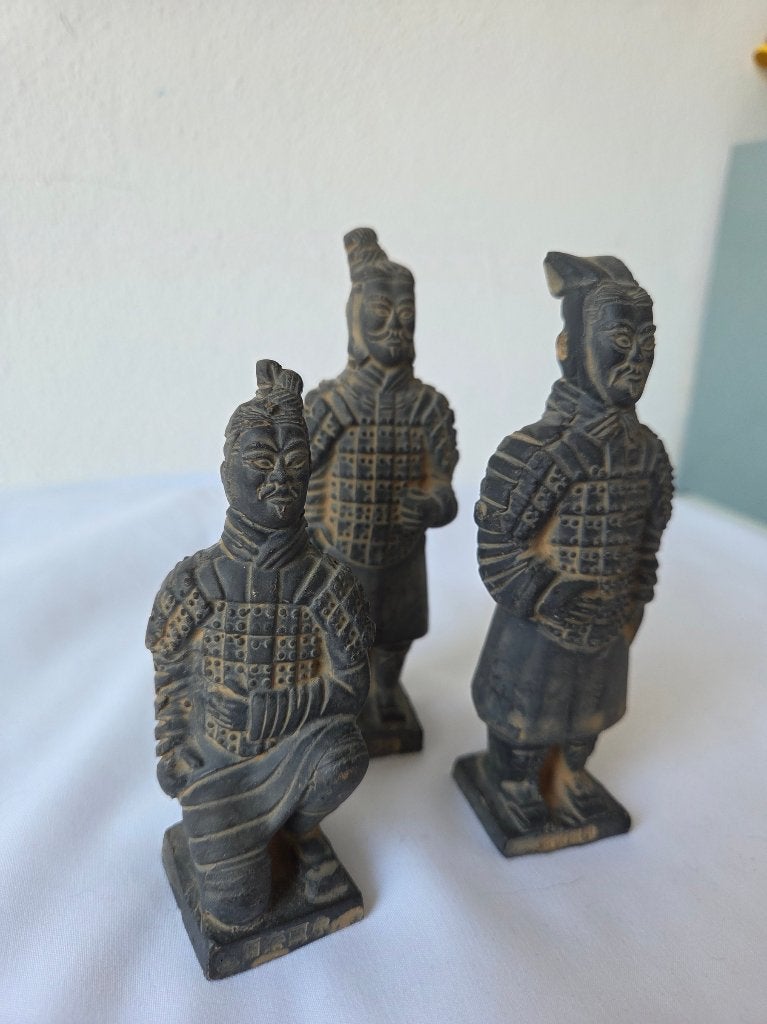 3 x Replica terracotta warrior Chinese figures, Verzamelen, Beelden en Beeldjes, Ophalen of Verzenden, Gebruikt