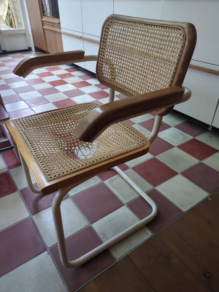 Vintage Thonet stoel met rotan zitting en rugleuning, Ophalen