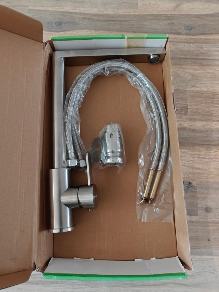 Nieuwe RVS Wastafelkraan - SUS304 Keuken/Badkamer, Ophalen of Verzenden, Nieuw, Rvs, Kraan