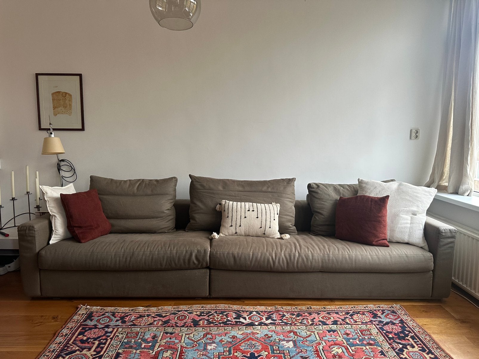 Flexform Groundpiece bank Antonio Citterio 2-delig 310 cm, Ophalen, Gebruikt, 100 tot 125 cm, 300 cm of meer