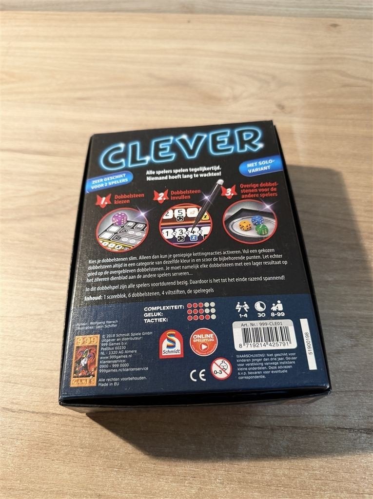 Clever - 999 games - s6426, Verzenden, Zo goed als nieuw