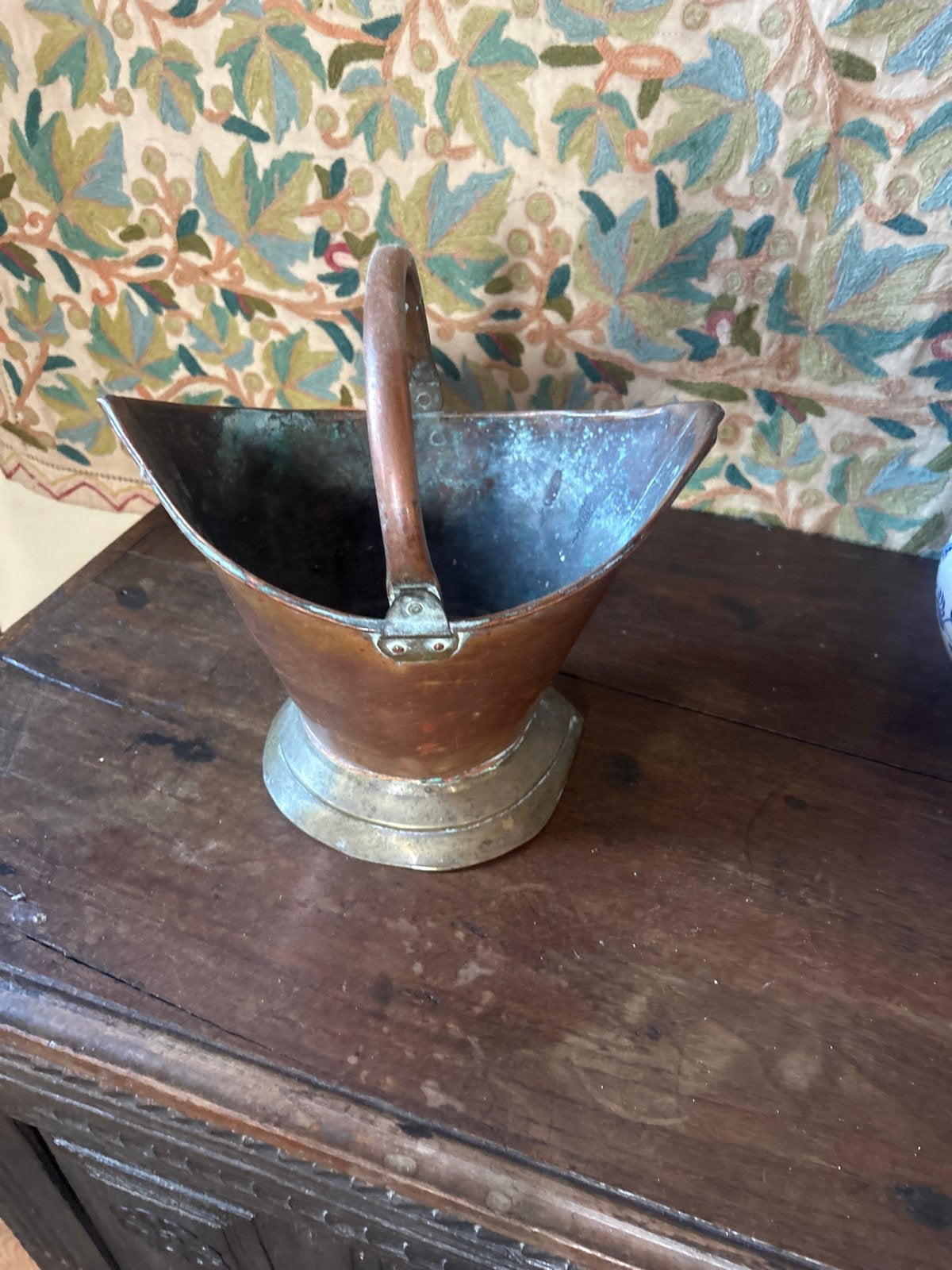 Antieke Koperen Pot met Handvat, Ophalen, Koper
