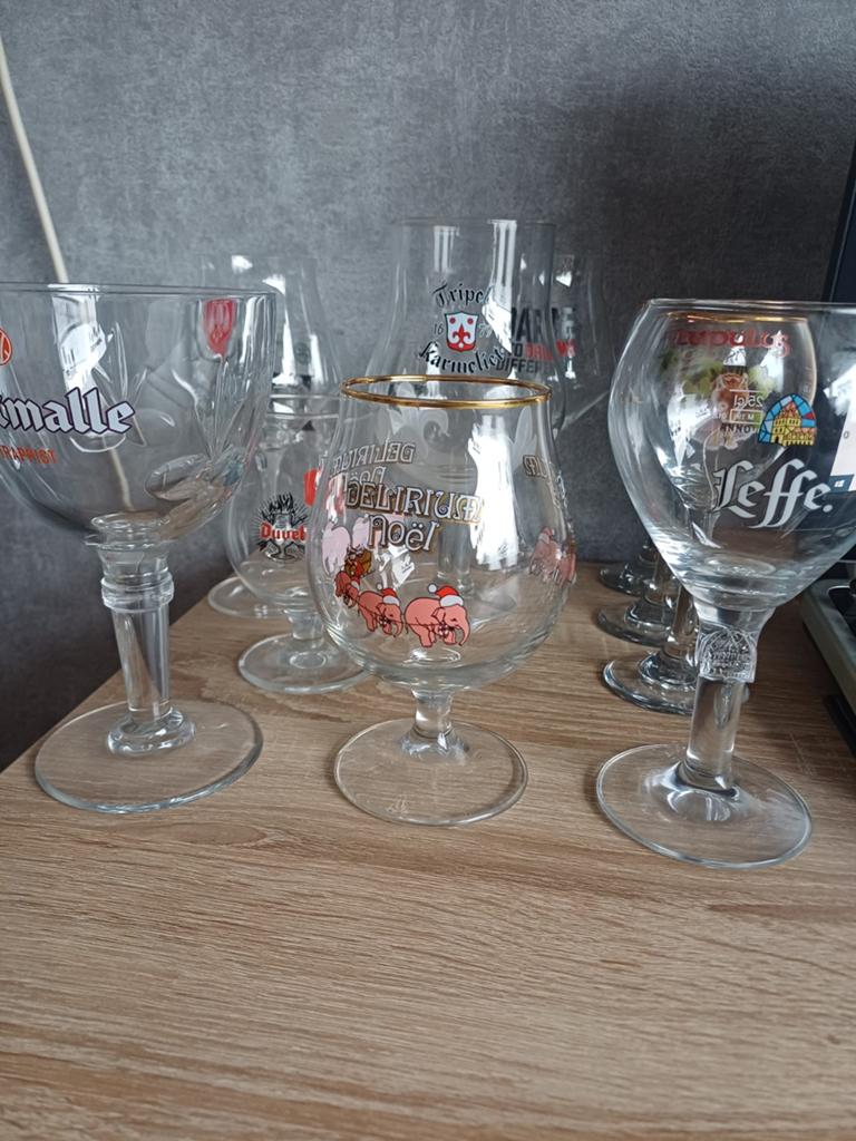 Diverse speciaalbier glazen - Leffe, Delirium,karmeliet, Ophalen of Verzenden, Gebruikt, Glas of Glazen, Overige merken
