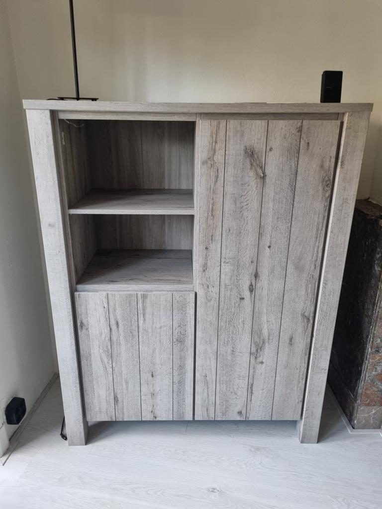 Zeer nette kast Kast Jens - grijs eiken - 150x118x50 cm, Ophalen