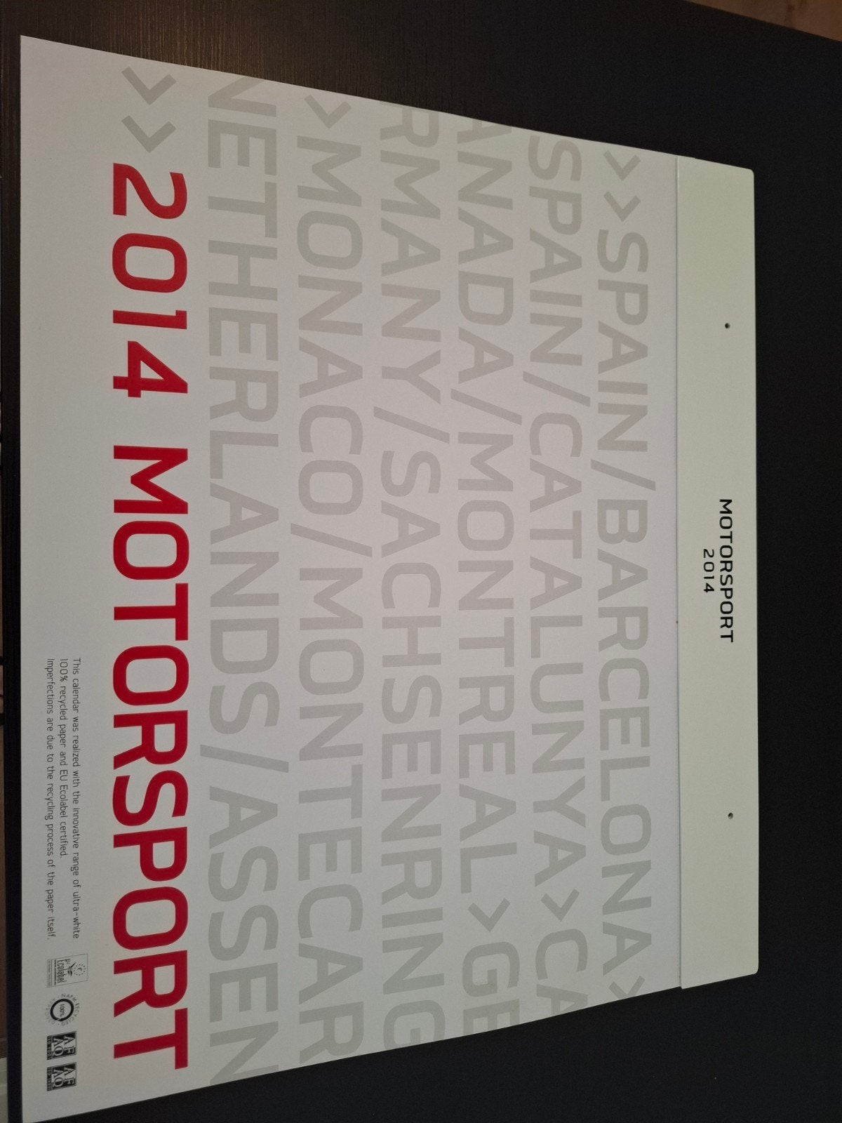 Uniek verzamel object, Marlboro motorsport kalender 2014, Ophalen, Nieuw, Formule 1