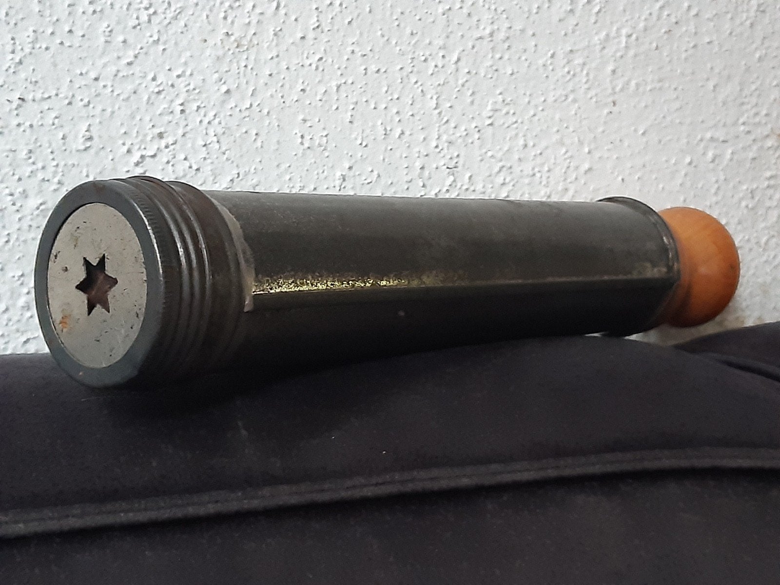 Ouderwetse koekjesvorm "deegspuit" mooie patina,landelijk, Ophalen of Verzenden